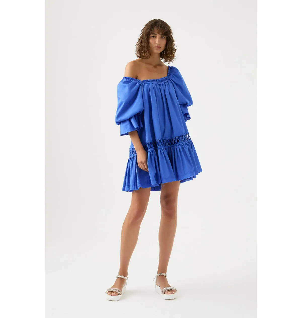 Aje Inspiration Mini Dress in Blue Size AU 14 for rent on The Volte - main image