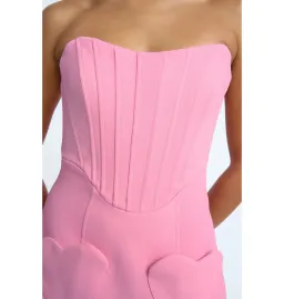 By Johnny Celeste Corset Heart Mini Dress Pink Size AU 10 for rent on The Volte - image 1