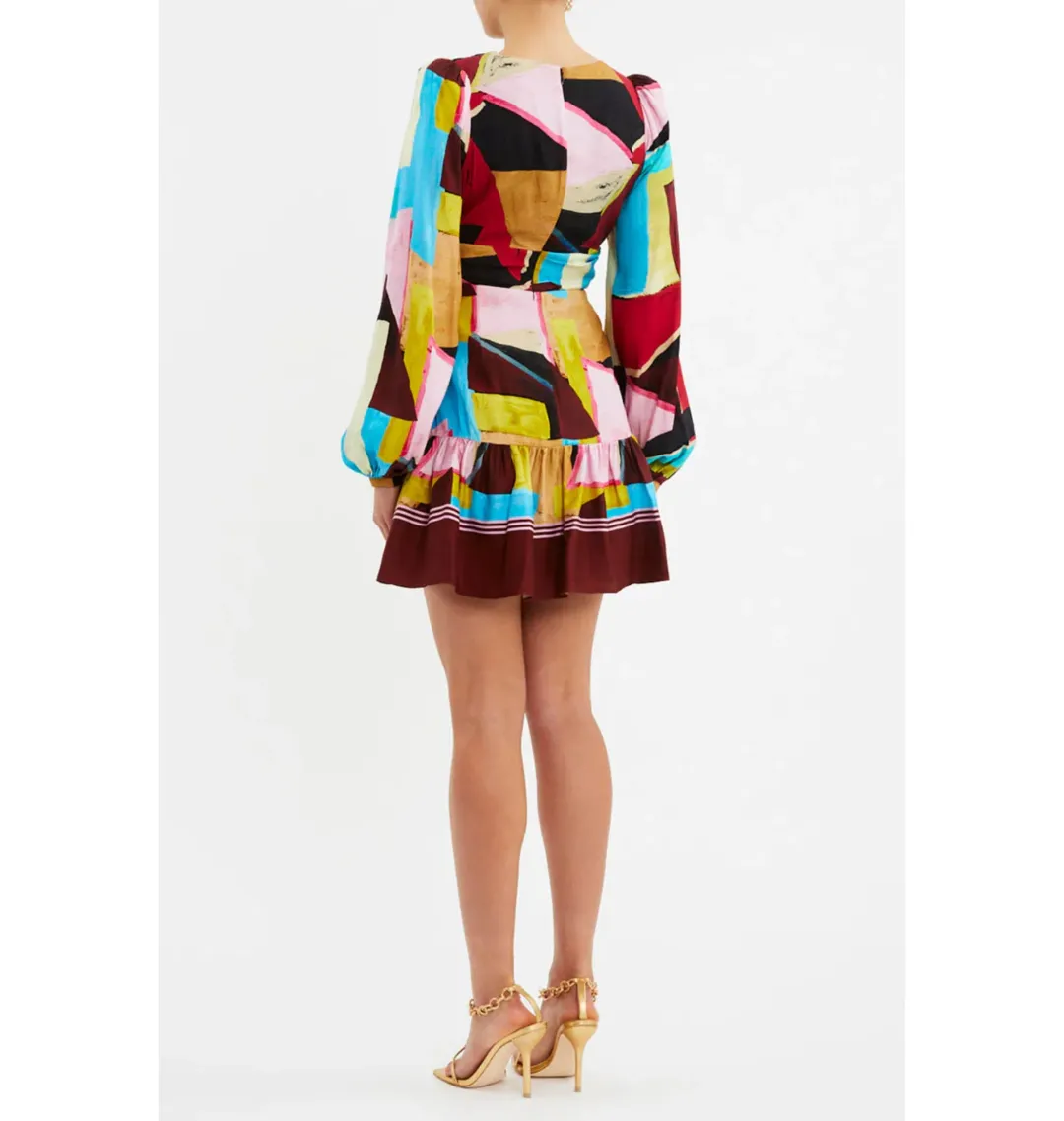 Rebecca Vallance Bastille Mini Dress Multi Size AU 12  for rent on The Volte - main image