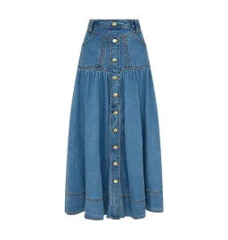 Aje Belmond Denim Midi Skirt 90's Wash Size AU 4 for rent on The Volte - image 6