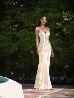 Love by Aisha Lilibeth Dress In Cream Size S / AU 8 for rent on The Volte - image 3