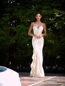 Love by Aisha Lilibeth Dress In Cream Size S / AU 8 for rent on The Volte - image 1