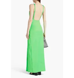Rotate By Birger Christensen Satin Maxi Dress Neon Green Size AU 8 for rent on The Volte - image 2