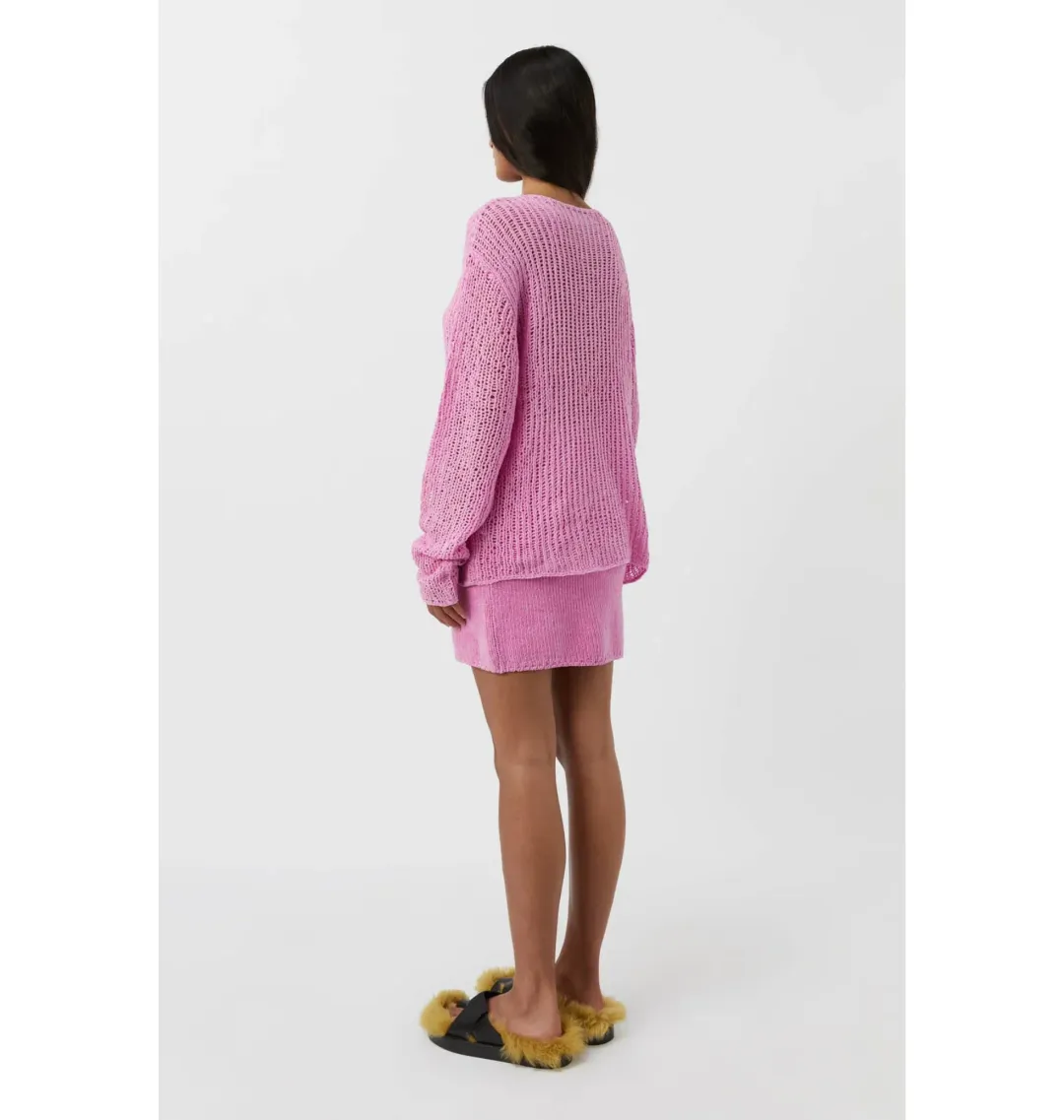 Camilla and Marc Mylo Knit Jumper S / AU 8 and Skirt Size M / AU 10 Set Bubblegum Pink for rent on The Volte - main image