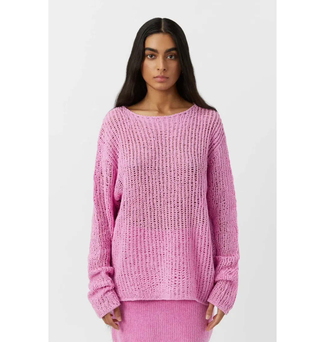 Camilla and Marc Mylo Knit Jumper S / AU 8 and Skirt Size M / AU 10 Set Bubblegum Pink for rent on The Volte - main image