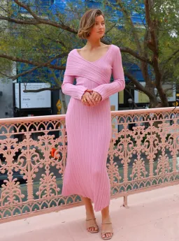 Mon Renn Harlow Midi Dress In Taro Size AU 8 for rent on The Volte - image 4