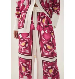 Aje Atomic Silk Shirt and Relaxed Pants Set Boldly Blooming Size AU 10 for rent on The Volte - image 4