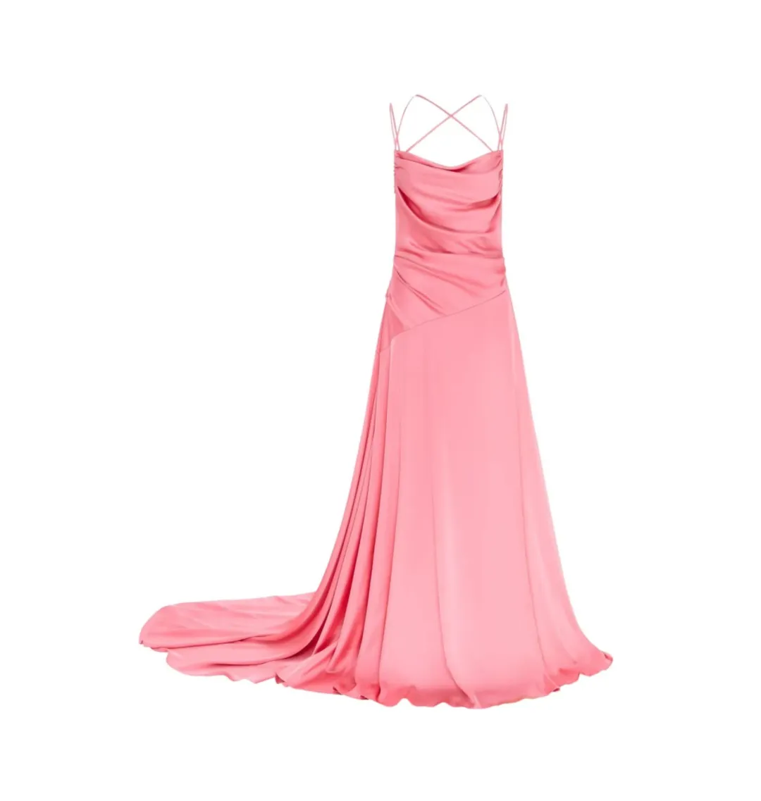 Leo Lin Melodie Gown Watermelon Size AU 16 for rent on The Volte - main image
