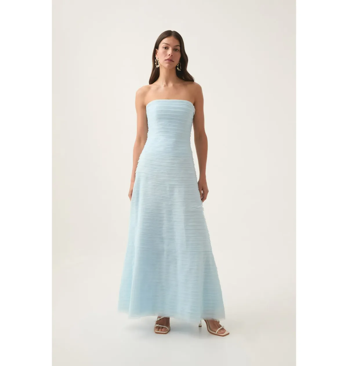 Aje Soundscape Maxi Dress Baby Blue Size AU 8  for rent on The Volte - main image