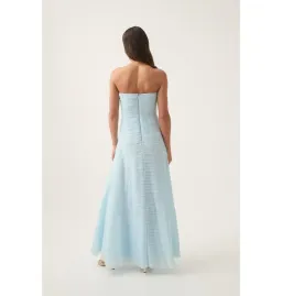 Aje Soundscape Maxi Dress Baby Blue Size AU 8  for rent on The Volte - image 3