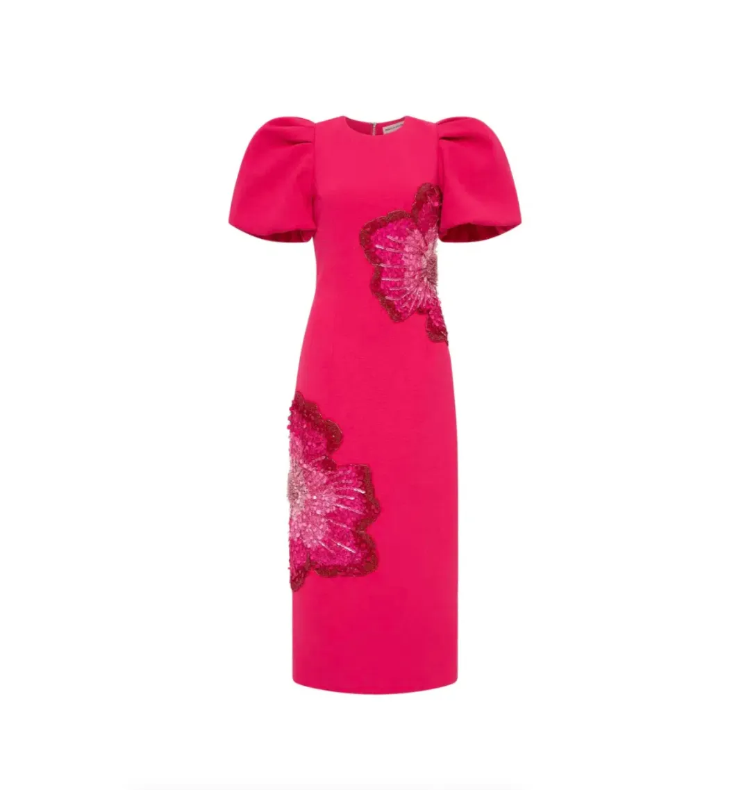 Rebecca Vallance Layana Midi Dress in Raspberry Size AU 10 for rent on The Volte - main image