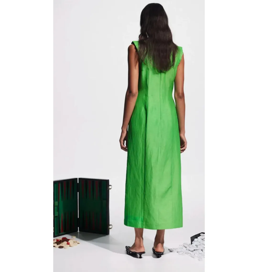 Alemais Dazzle Midi Dress Green Size AU 8 for rent on The Volte - main image