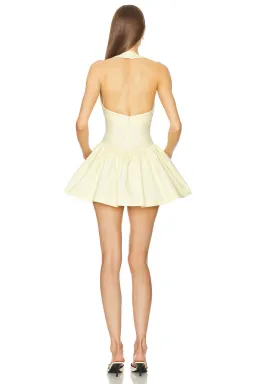 Helsa Faille Mini Dress Lemon Cream Size XXS / AU 4 for rent on The Volte - image 3
