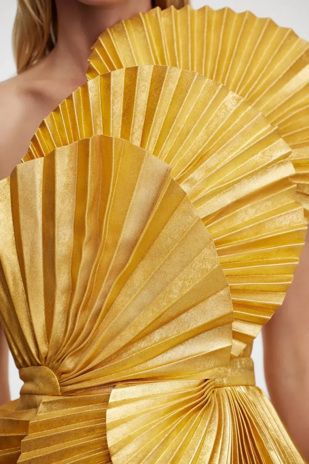 Acler Abbotsford Mini Dress Honey Gold Metalic Size 6 for rent on The Volte - main image