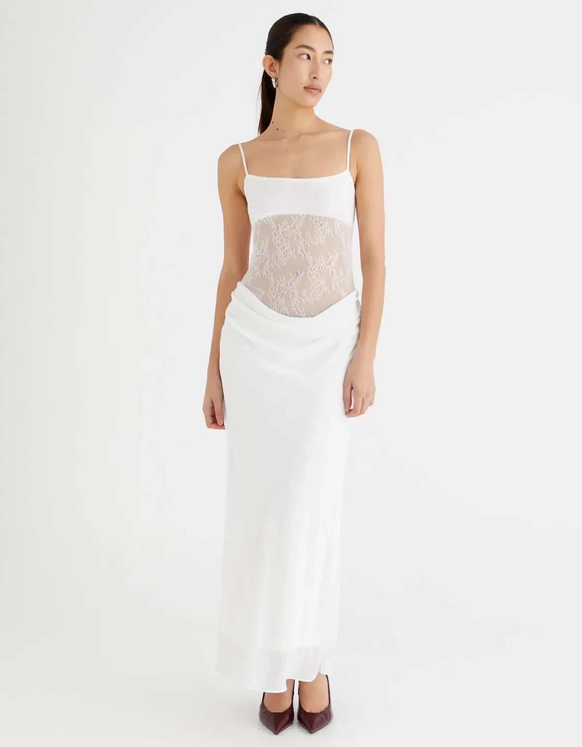 BENNI Gabriel Maxi Dress White Size S / AU 8 for rent on The Volte - main image