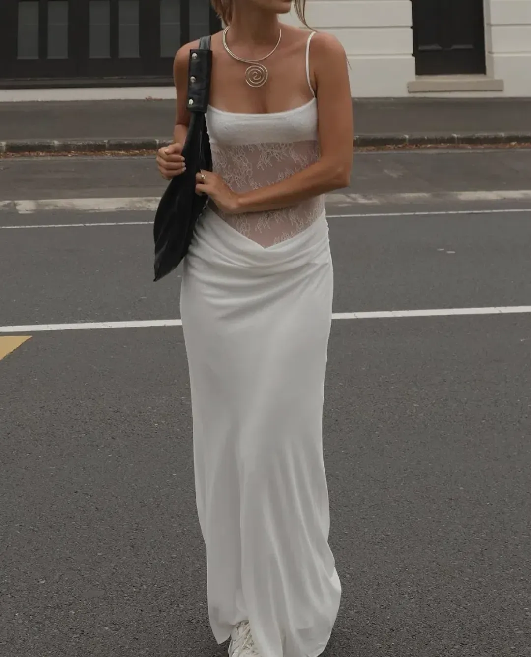 BENNI Gabriel Maxi Dress White Size S / AU 8 for rent on The Volte - main image