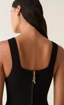 Aje Marisole Knit Midi Dress Black Size L / AU 12 for rent on The Volte - image 3