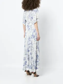 Reformation Winslow Maxi Dress Blue Floral Size XL / AU 14 for rent on The Volte - image 2