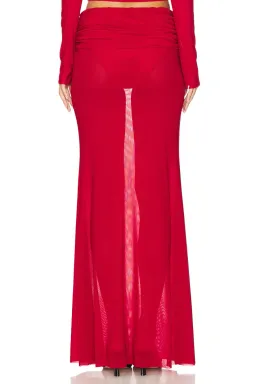 Natalie Rolt Charlotte Crop & Skirt Set Cherry Red Size 1 / AU 8 for rent on The Volte - image 3