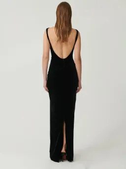 Effie Kats Verona Gown Black Velvet Size 6/XS for rent on The Volte - image 2