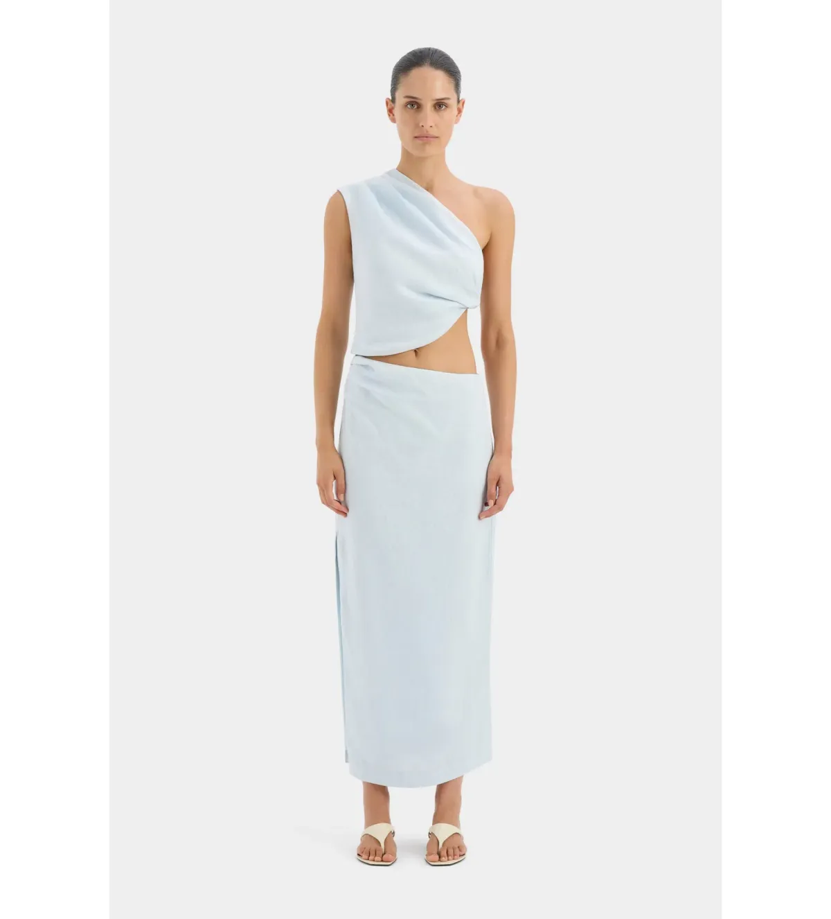 Sir The Label Iris Knot Top & Iris Skirt Set Blue Size 8 for rent on The Volte - main image