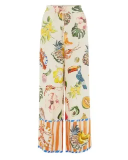 Alemais Theo Shirt and Pant Set Ivory Print Size AU 16 for rent on The Volte - image 4