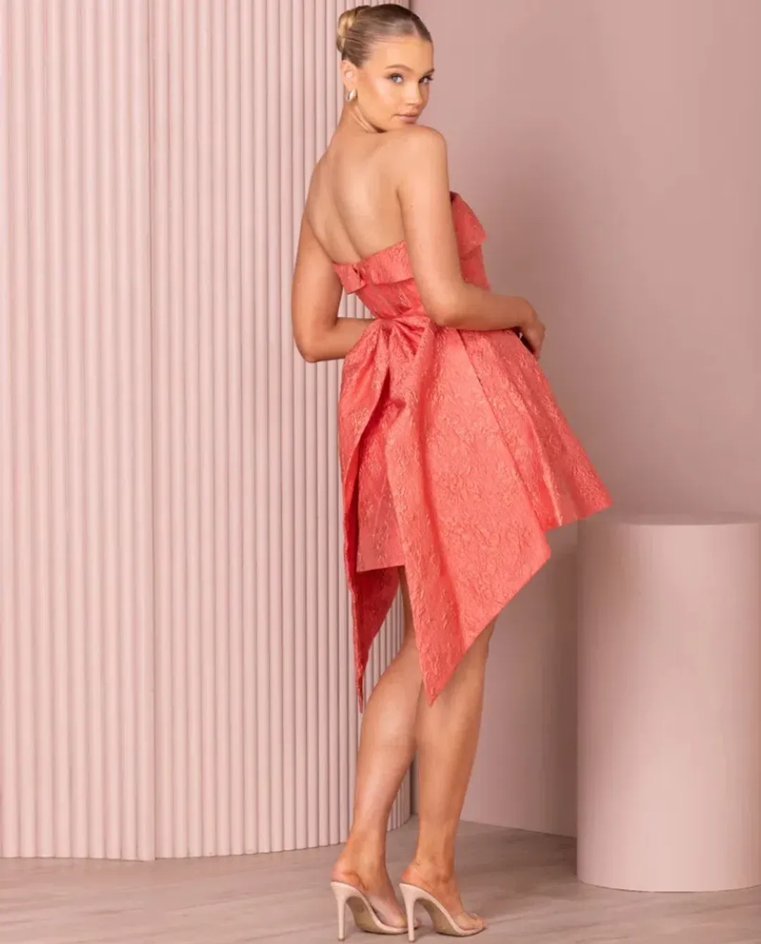 Azzurielle Nahla Mini Dress Blush Size 8  for rent on The Volte - main image