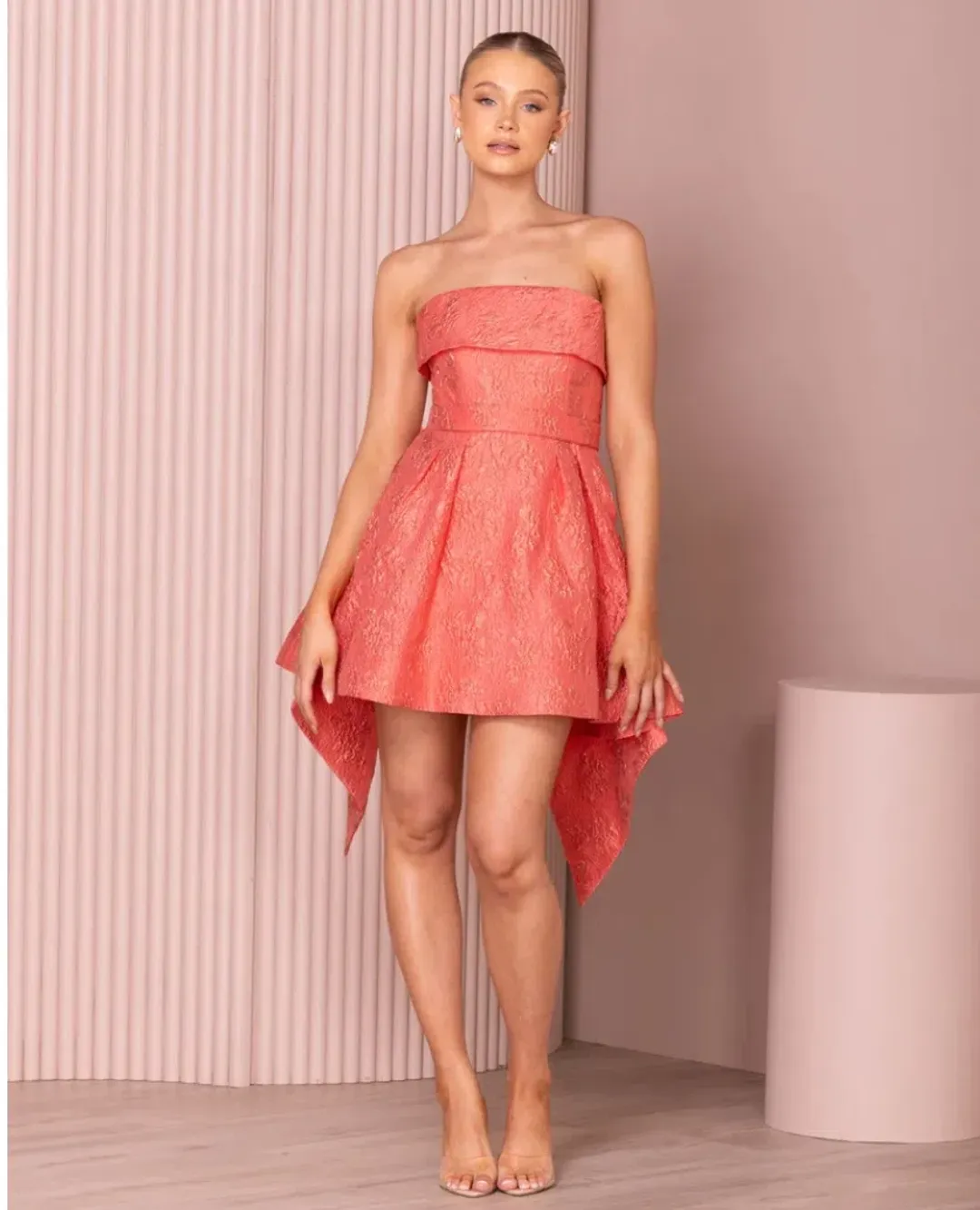 Azzurielle Nahla Mini Dress Blush Size 8  for rent on The Volte - main image