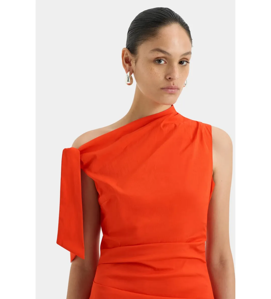 Sir The Label Dahlia Mini Dress in Tangerine Size 1/Au 8 for rent on The Volte - main image