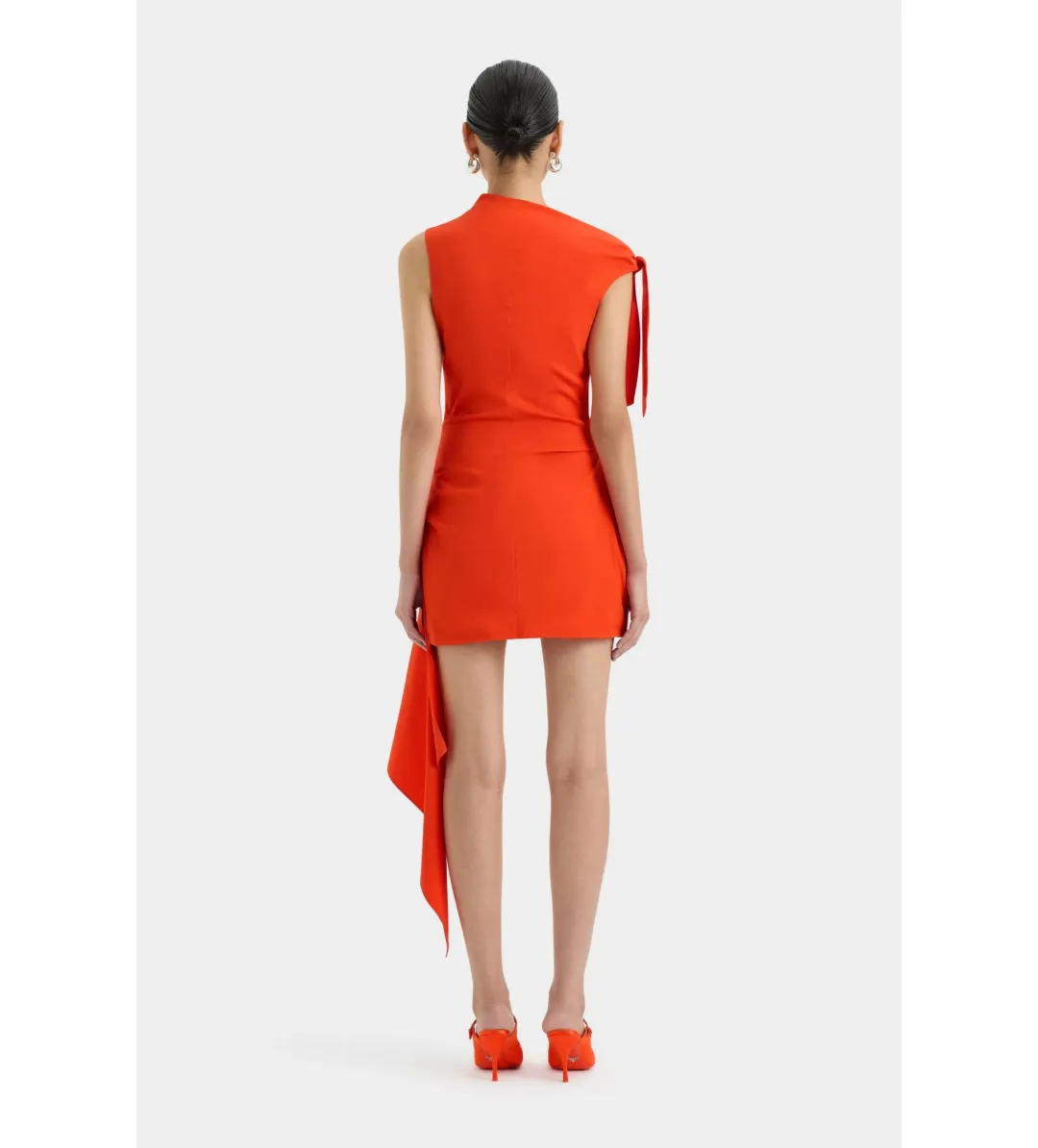 Sir The Label Dahlia Mini Dress in Tangerine Size 1/Au 8 for rent on The Volte - main image