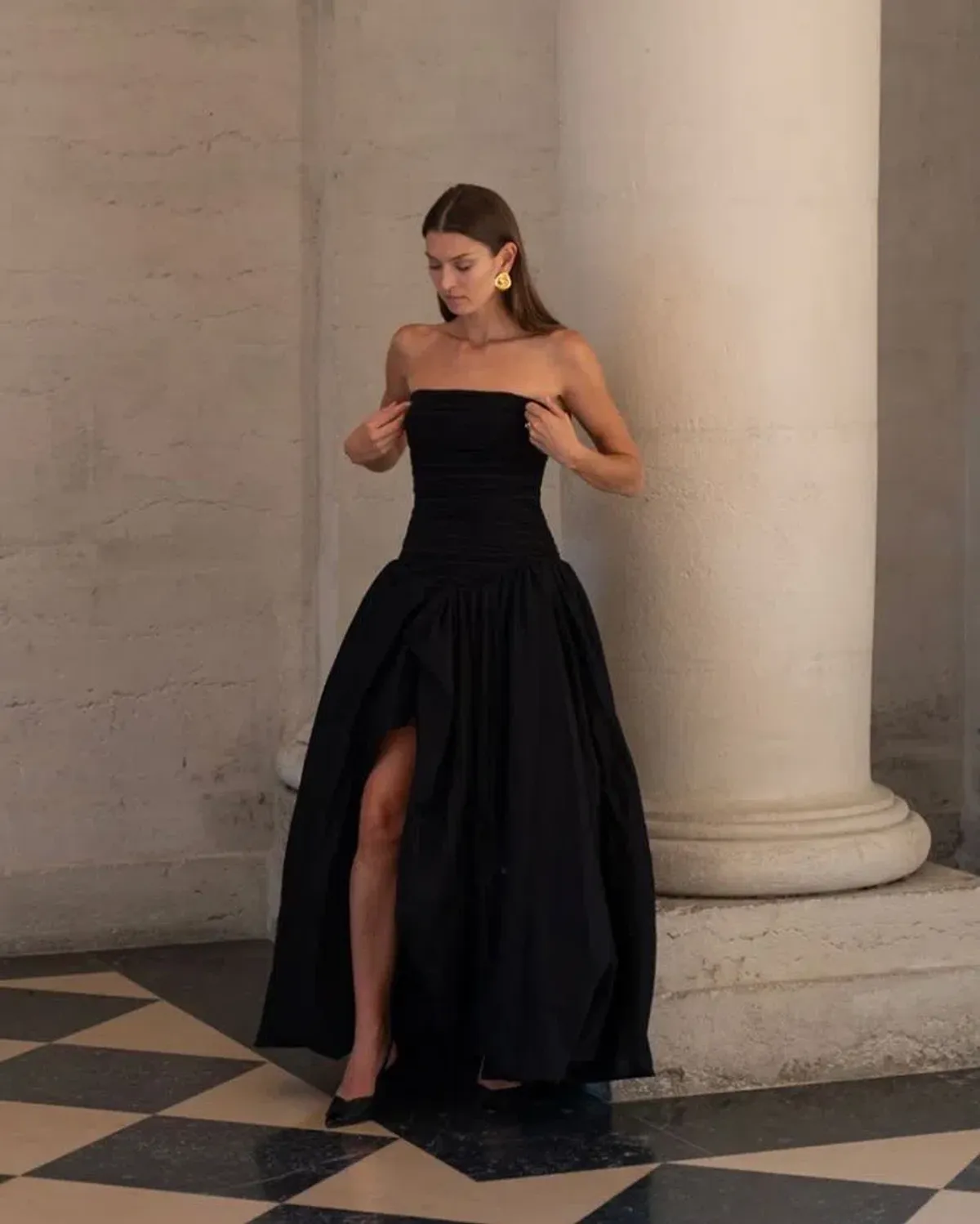 Aje Violette Bubble Hem Maxi Dress  for rent on The Volte - main image