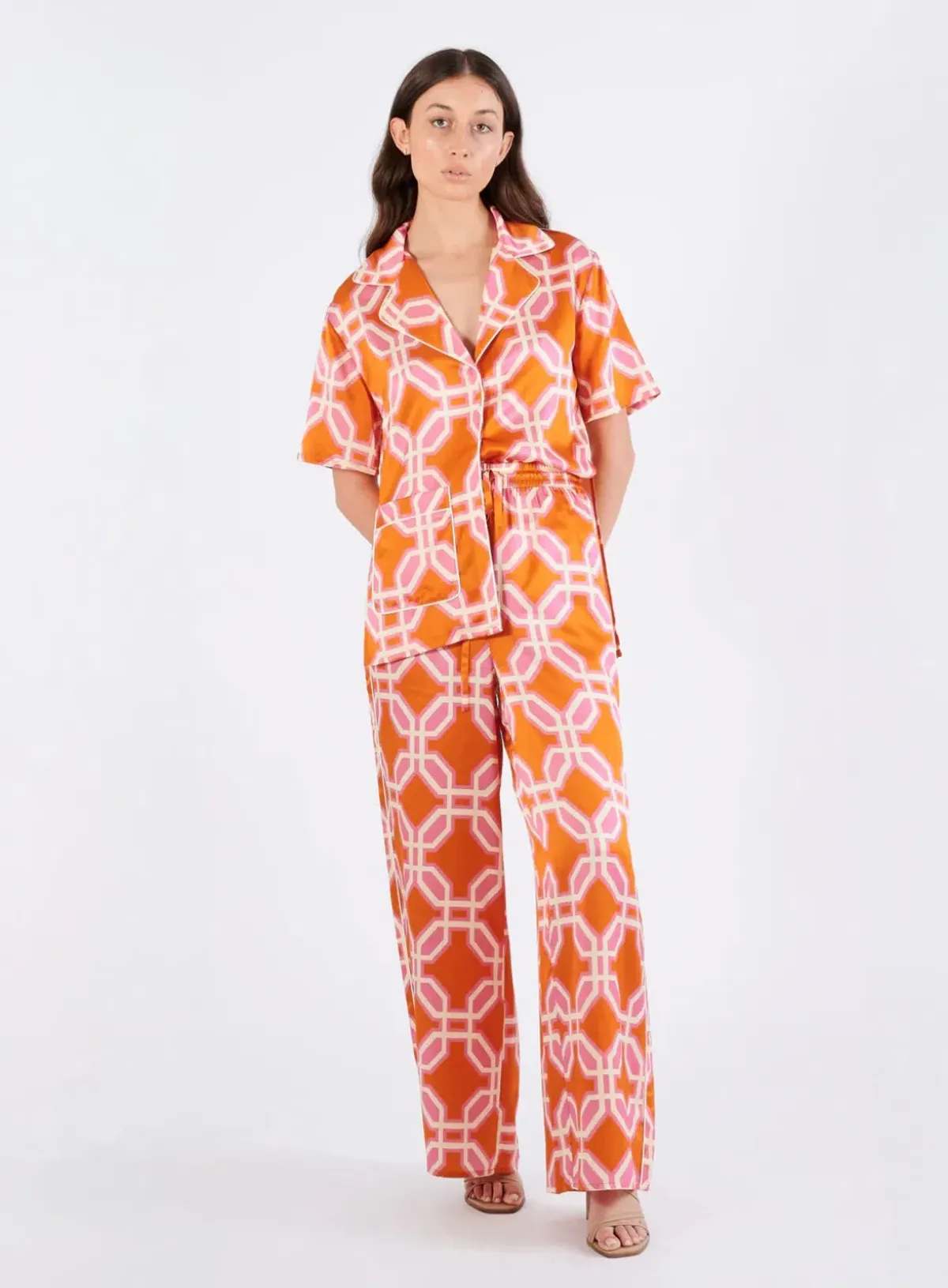 Rachel Gilbert Zila Set Shirt And Pants Both Size 1/Au  8 for rent on The Volte - main image