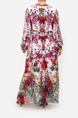 Camilla Button Through Tiered Maxi Dress Reign of Roses Print Size XL / AU 16  for rent on The Volte - image 2