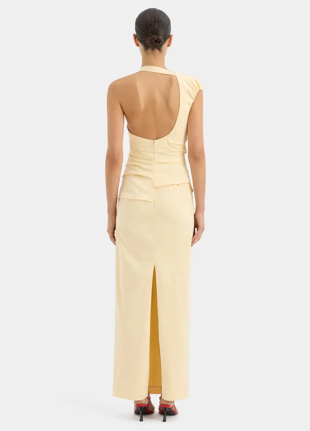 Sir the Label Giacomo Gathered Gown Butter Yellow Size 8 for rent on The Volte - main image