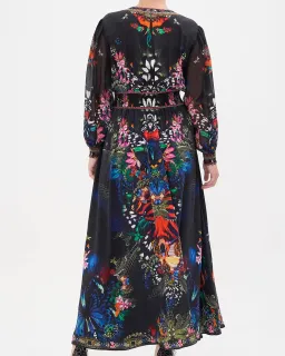 Camilla Flutter By Button Maxi Dress With Shaped Waistband Multi Size XXL / AU 18 for rent on The Volte - image 3