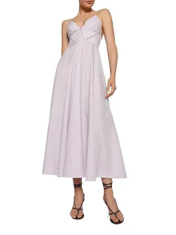 Scanlan Theodore Parachute Cotton Strappy Dress In Lilac Size 10 for rent on The Volte - image 2