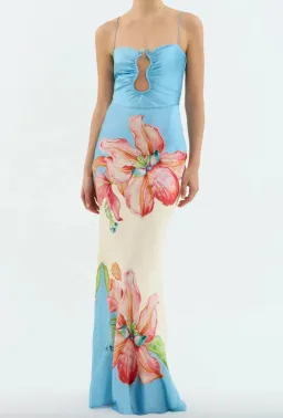 Rebecca Vallance Orchid Oasis Strap Gown Print Size AU 8  for rent on The Volte - image 1