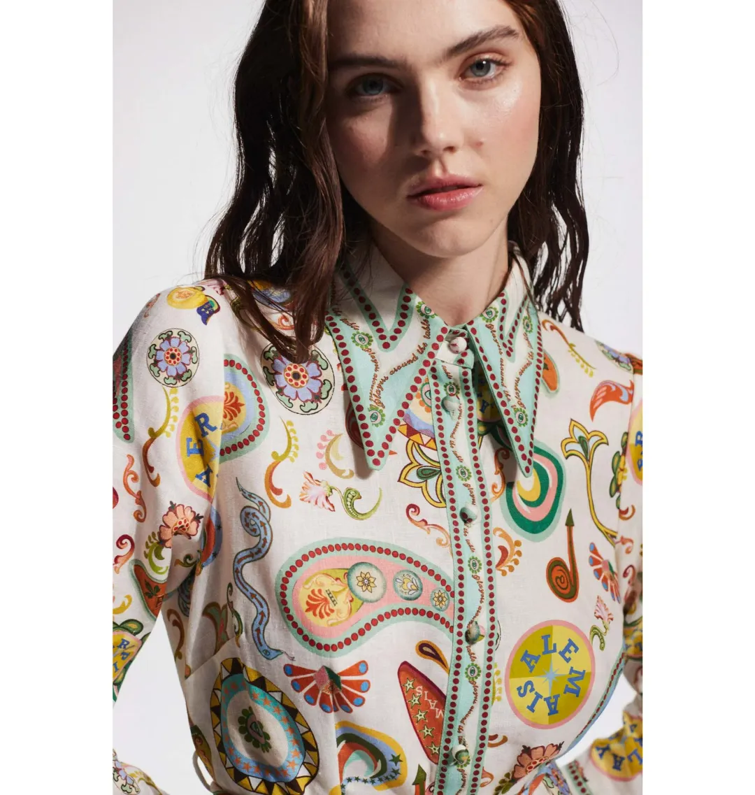 Alemais Arcade Mini Dress Print Size AU 10 for rent on The Volte - main image