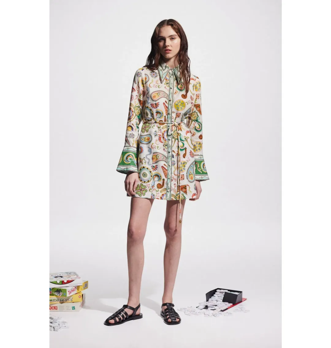 Alemais Arcade Mini Dress Print Size AU 10 for rent on The Volte - main image