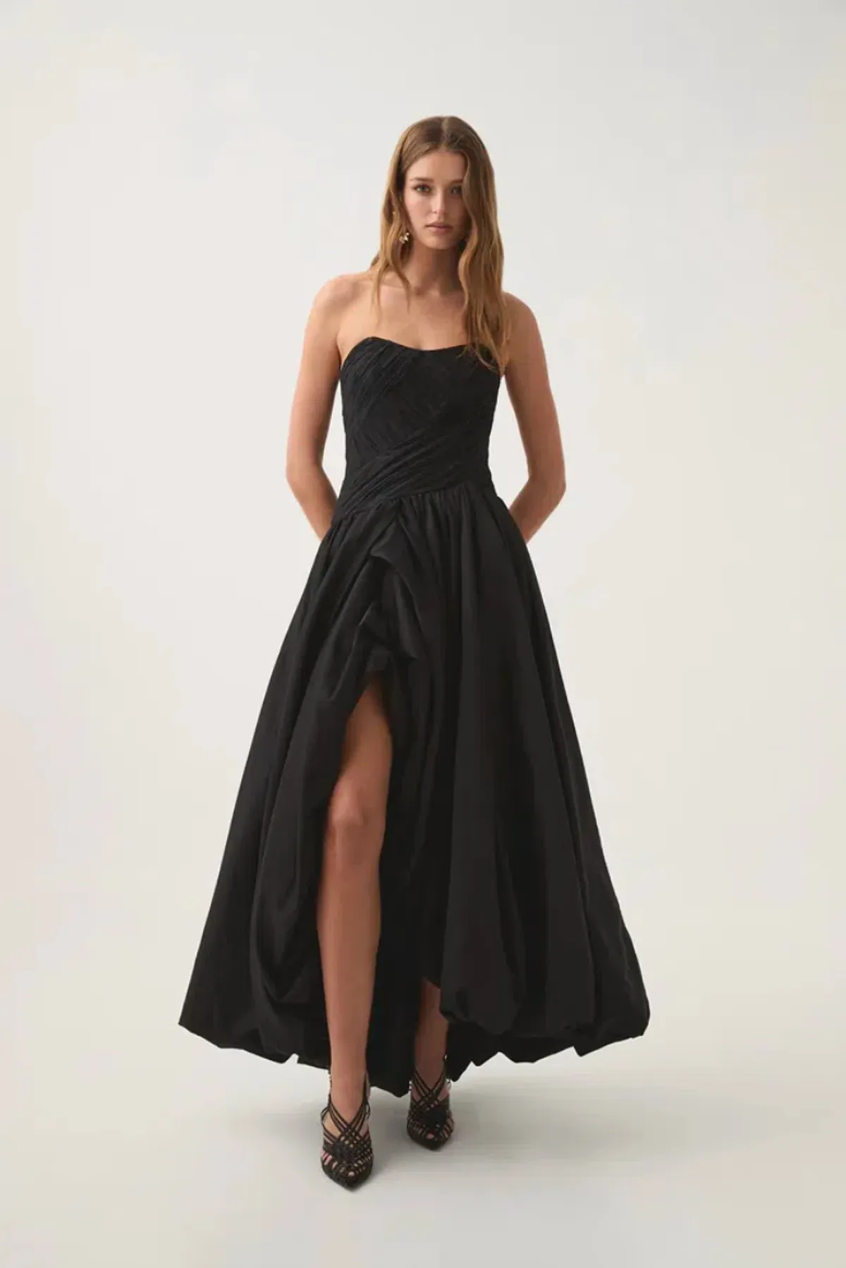 Aje Spatial Maxi Dress Black Size AU 16 for rent on The Volte - main image