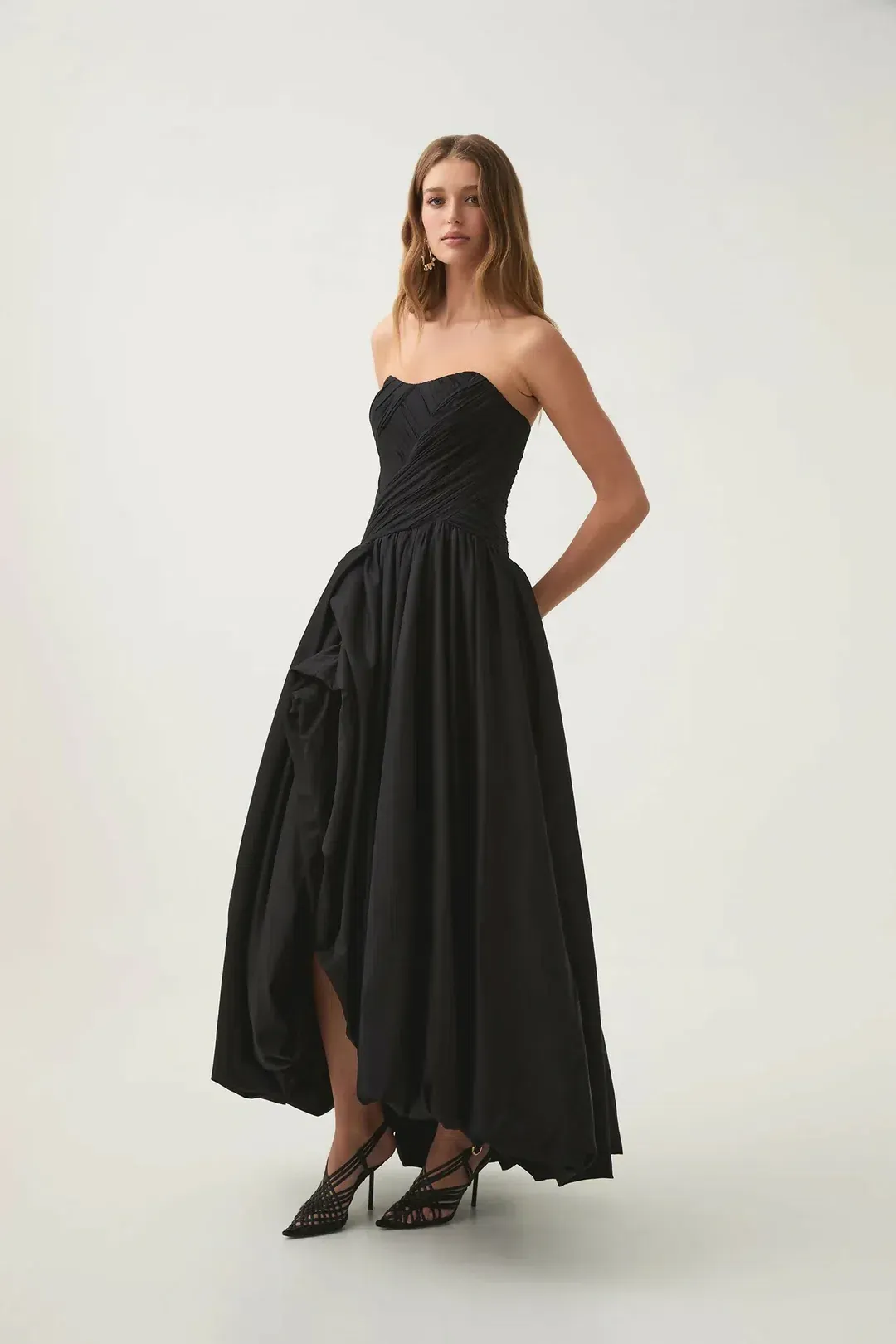 Aje Spatial Maxi Dress Black Size AU 16 for rent on The Volte - main image