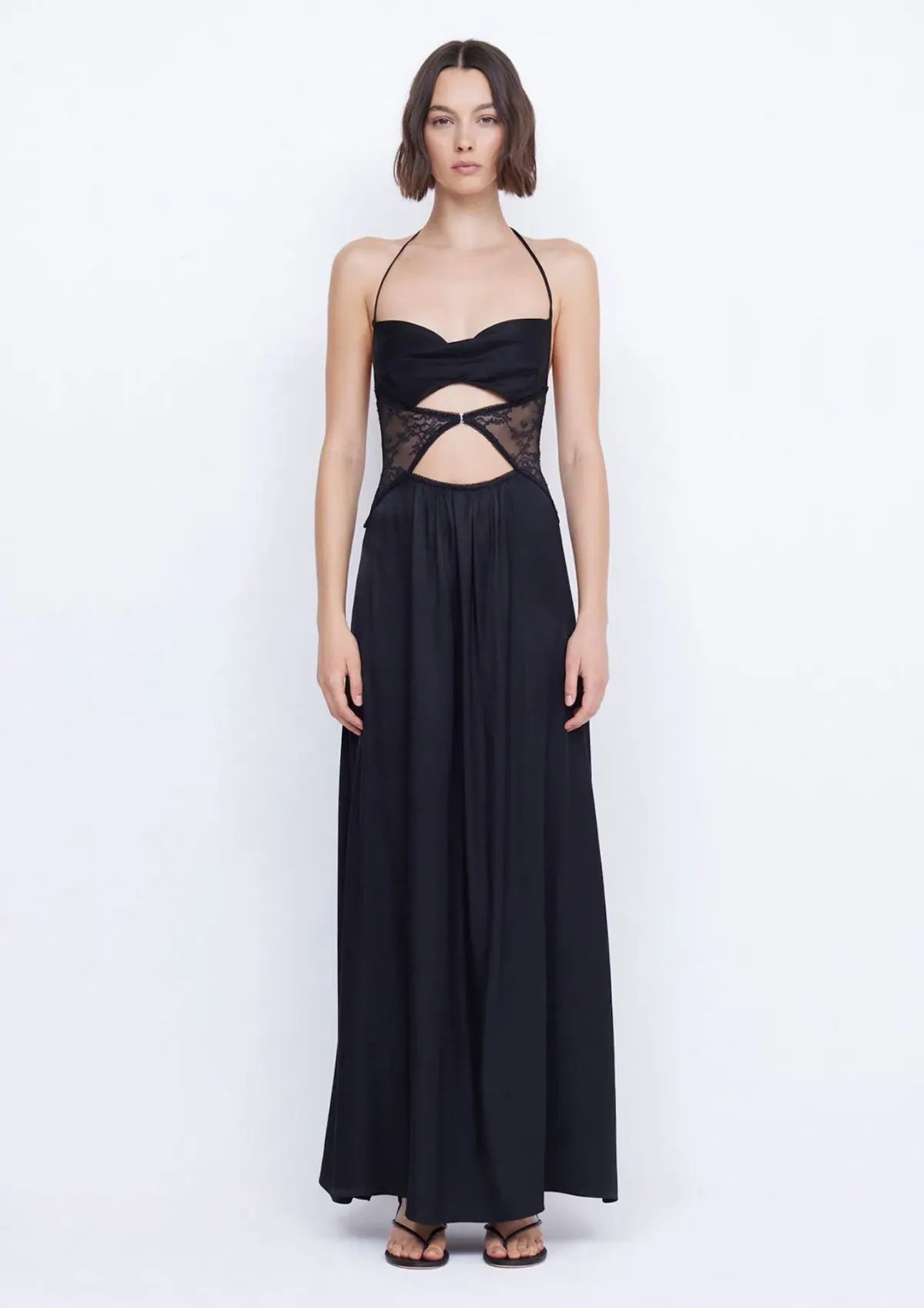 Bec and Bridge Santal Halter Maxi Dress Black Size 6 for rent on The Volte - main image