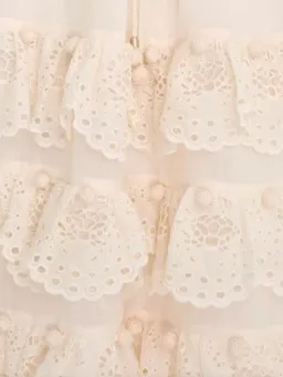 Zimmermann The Lyre Trim Tiered Midi Dress Cream Size 0 / AU 8 for rent on The Volte - image 6