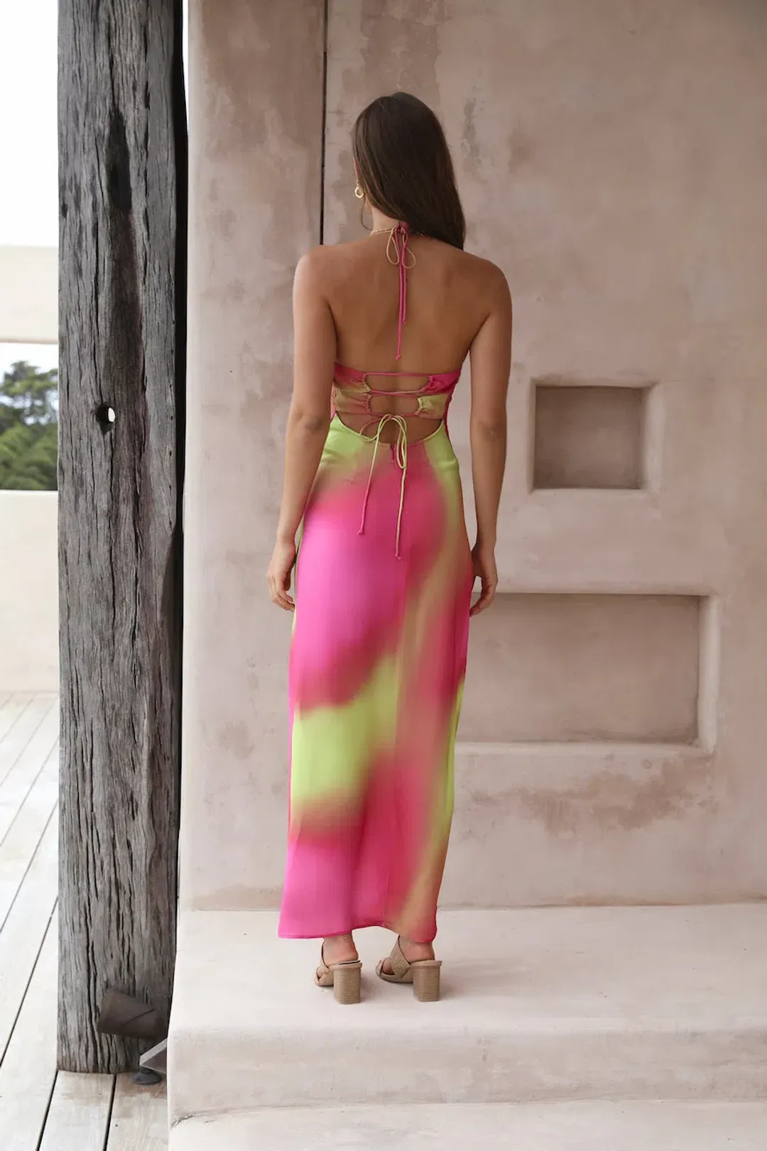 The Wolf Gang Makena Maxi Dress Pink Size 8 for rent on The Volte - main image