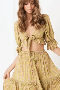 Spell and the Gypsy Dahlia Crop Top and Maxi Skirt Set Print 6 for rent on The Volte - image 2