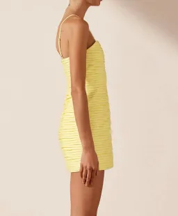 Shona Joy Thea Keyhole Mini Dress Limoncello Size 12 for rent on The Volte - image 5