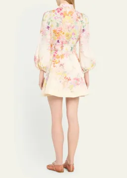 Zimmermann Natura Buttoned Mini Dress Kaleidoscope Garden  Size 2 / AU 12 for rent on The Volte - image 3
