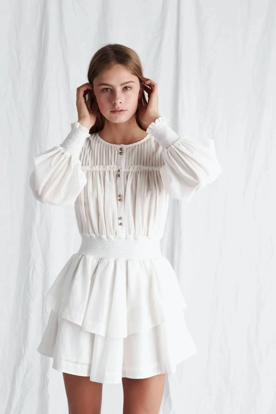 Aje Shadforth Button Down Mini Dress White Size M / AU 10 for rent on The Volte - main image