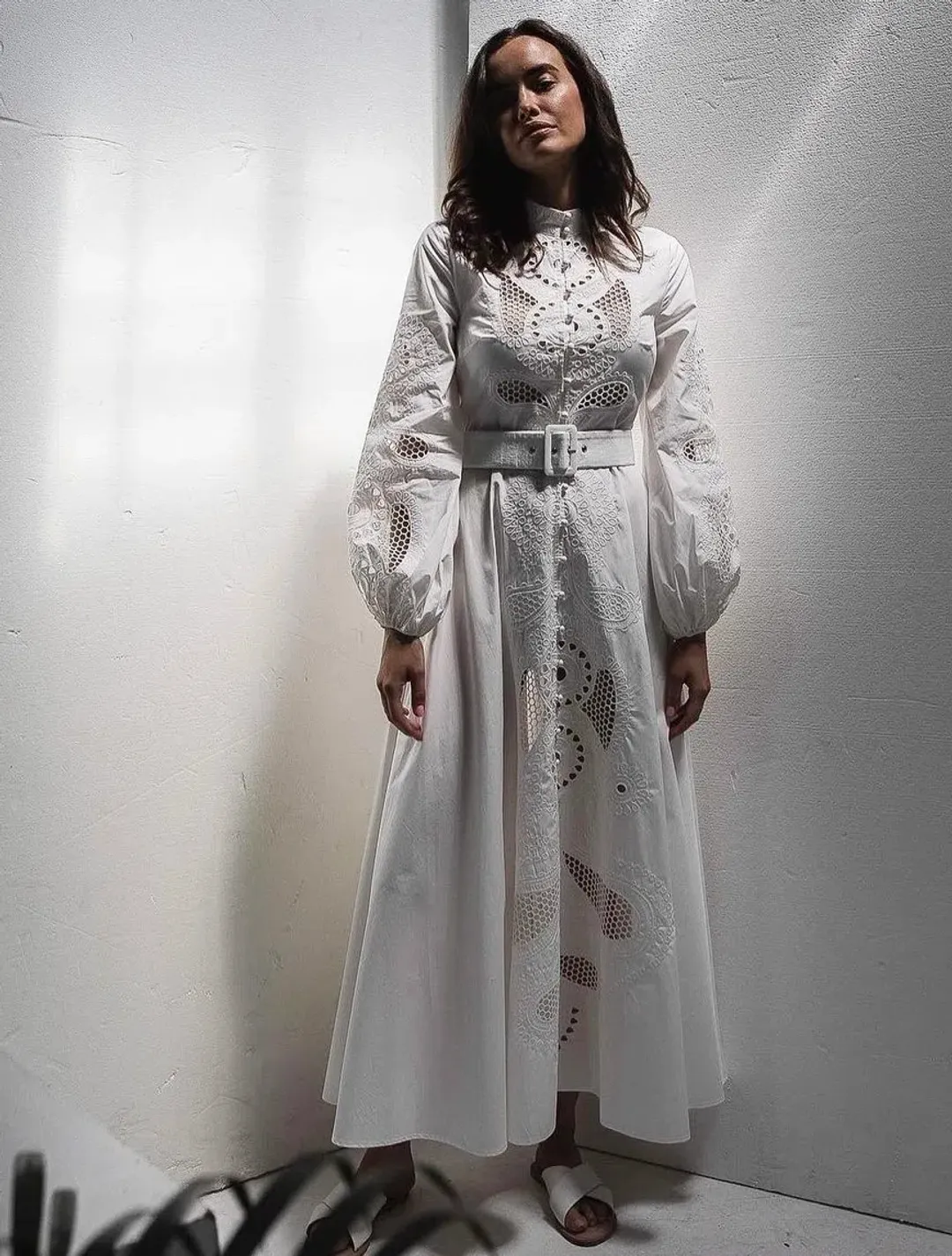 Ixiah Cosmos Maxi Dress White Size 6 for rent on The Volte - main image