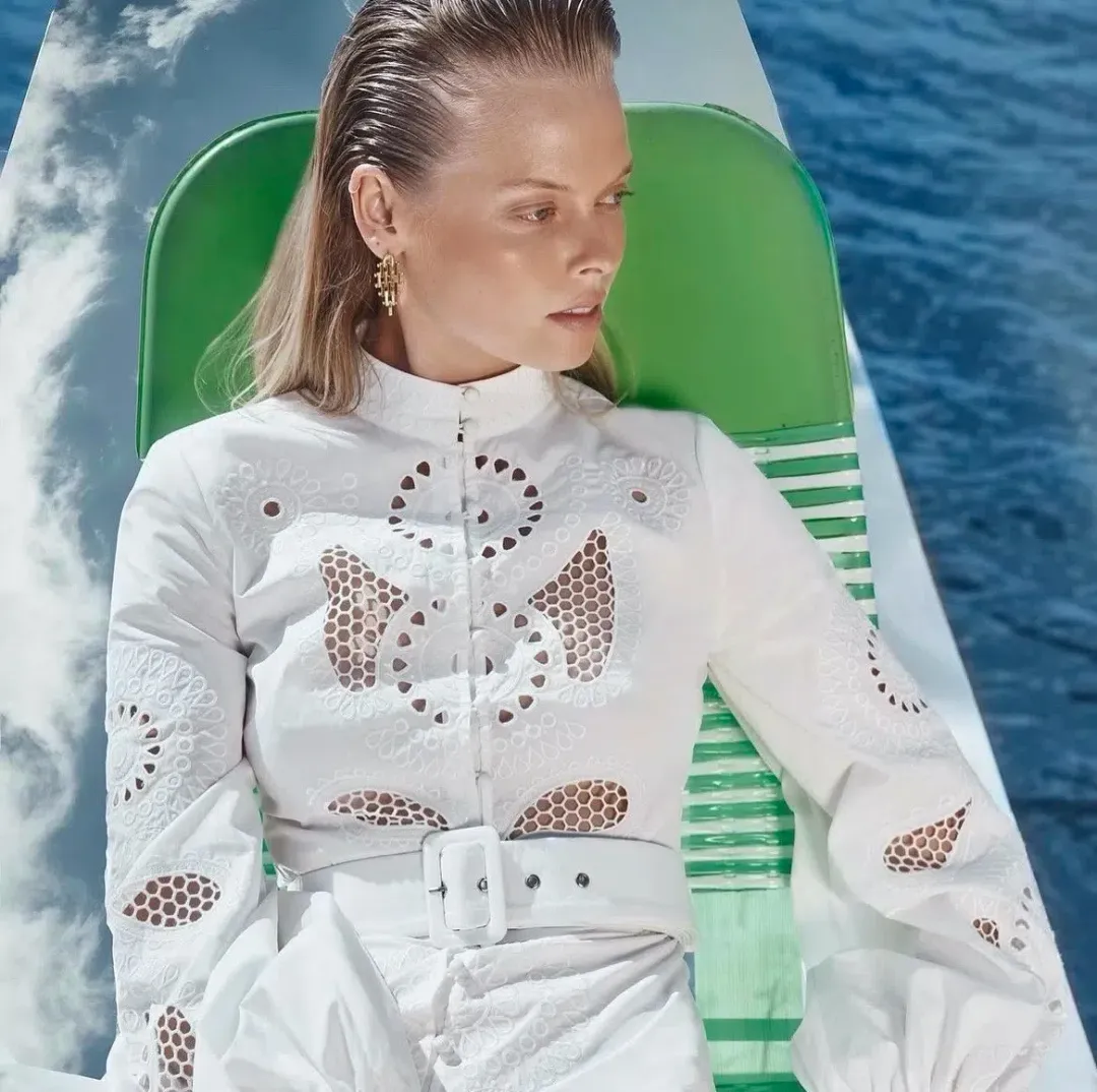 Ixiah Cosmos Maxi Dress White Size 6 for rent on The Volte - main image